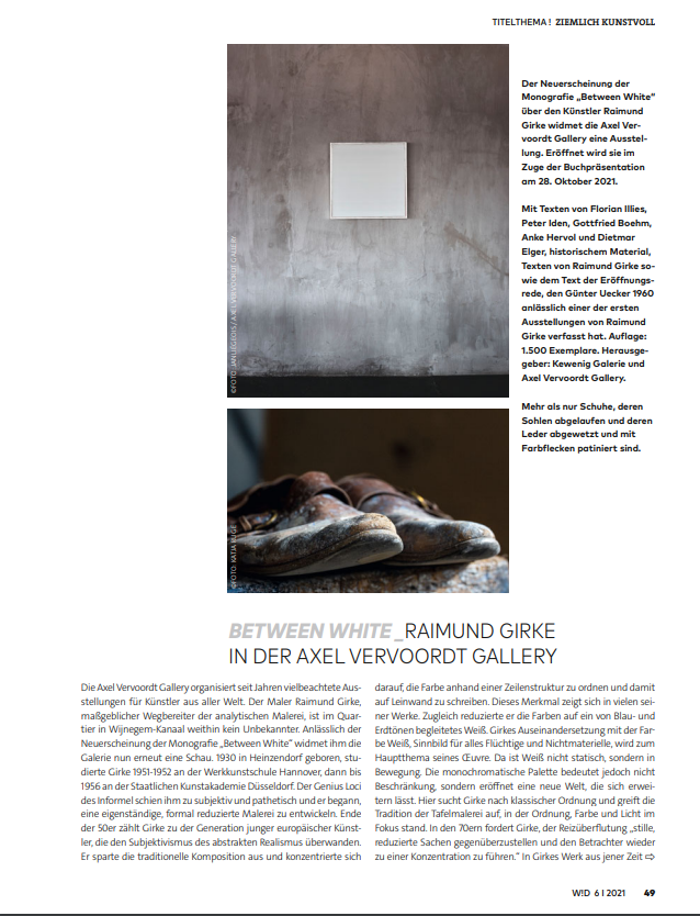Between White – Raimund Girke in der Axel Vervoordt Gallery – Bild 2
