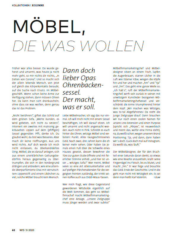 Möbel, die was wollen